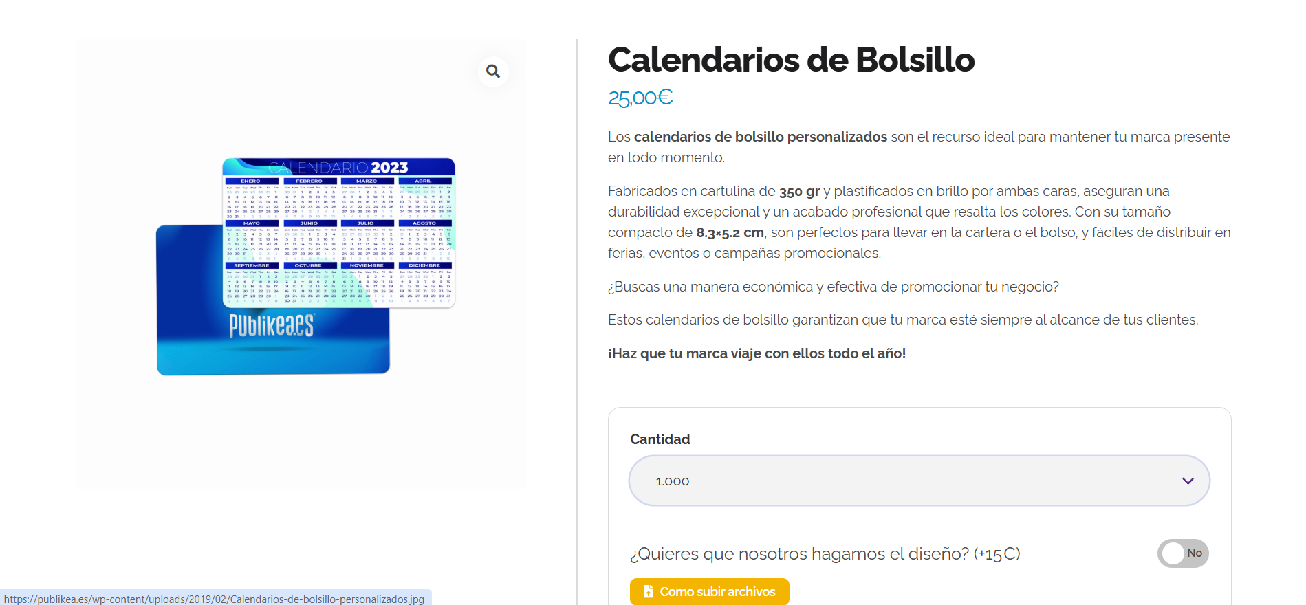 Calendarios de Bolsillo