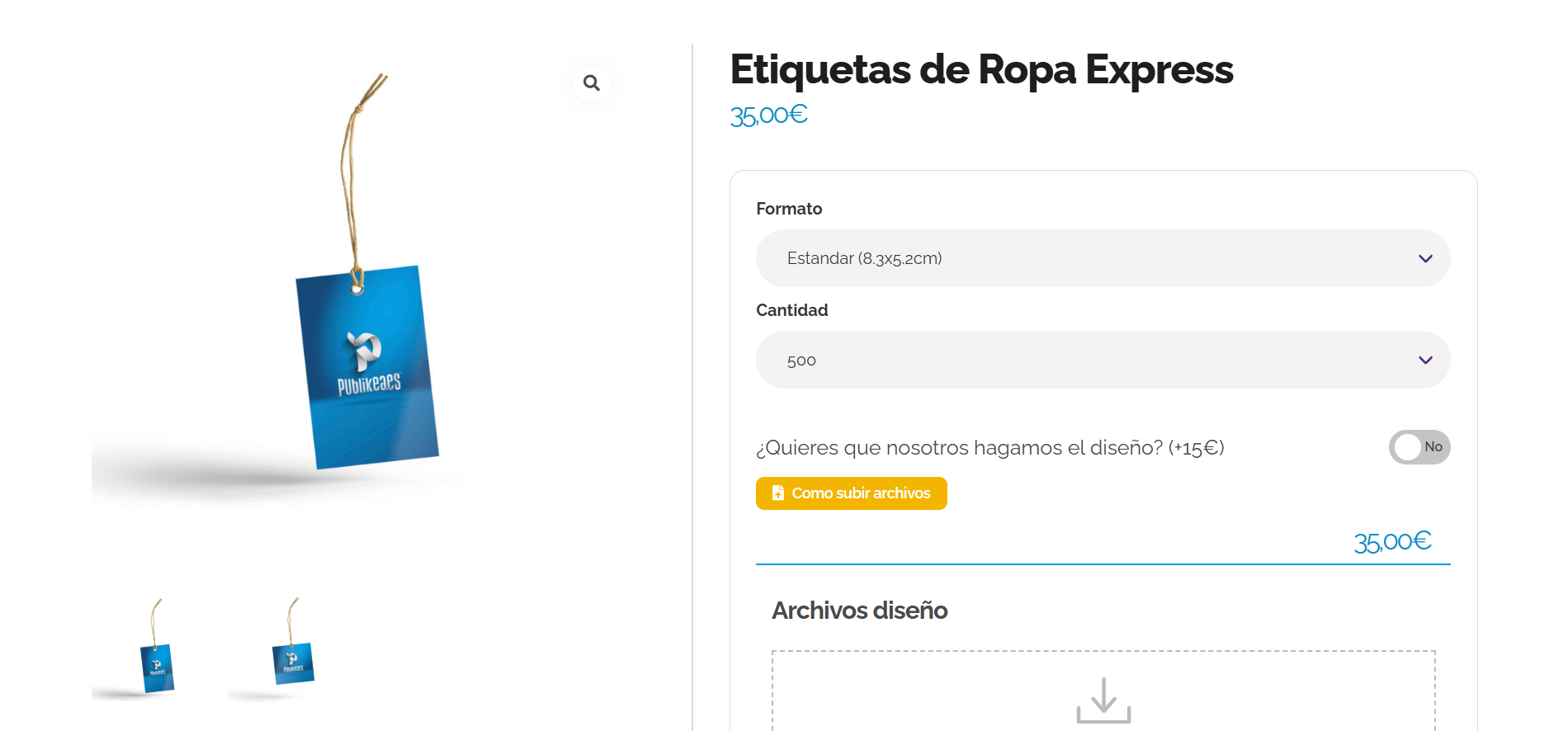Etiquetas de Ropa Express
