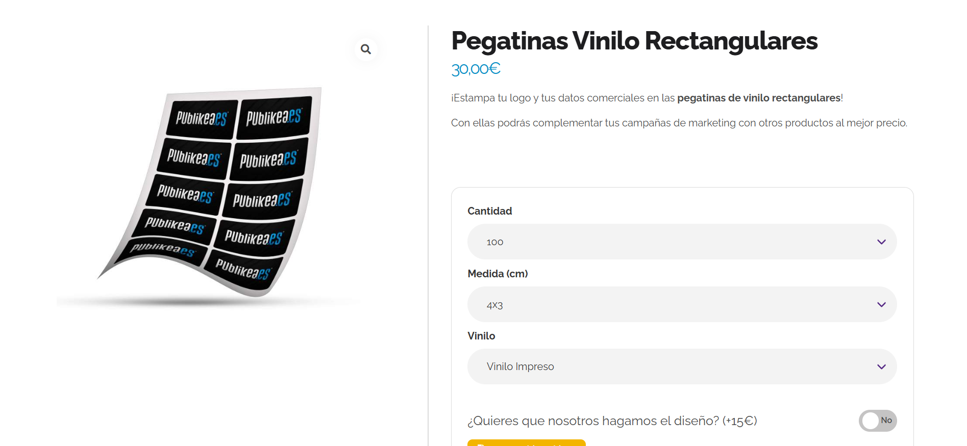 Pegatinas Vinilo Rectangulares