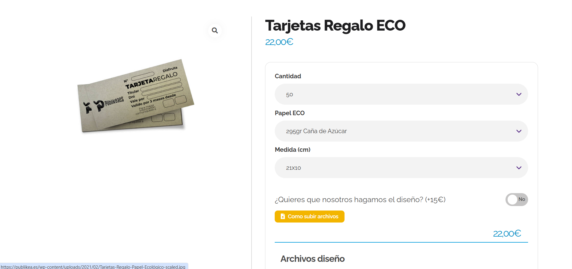 Tarjetas Regalo ECO