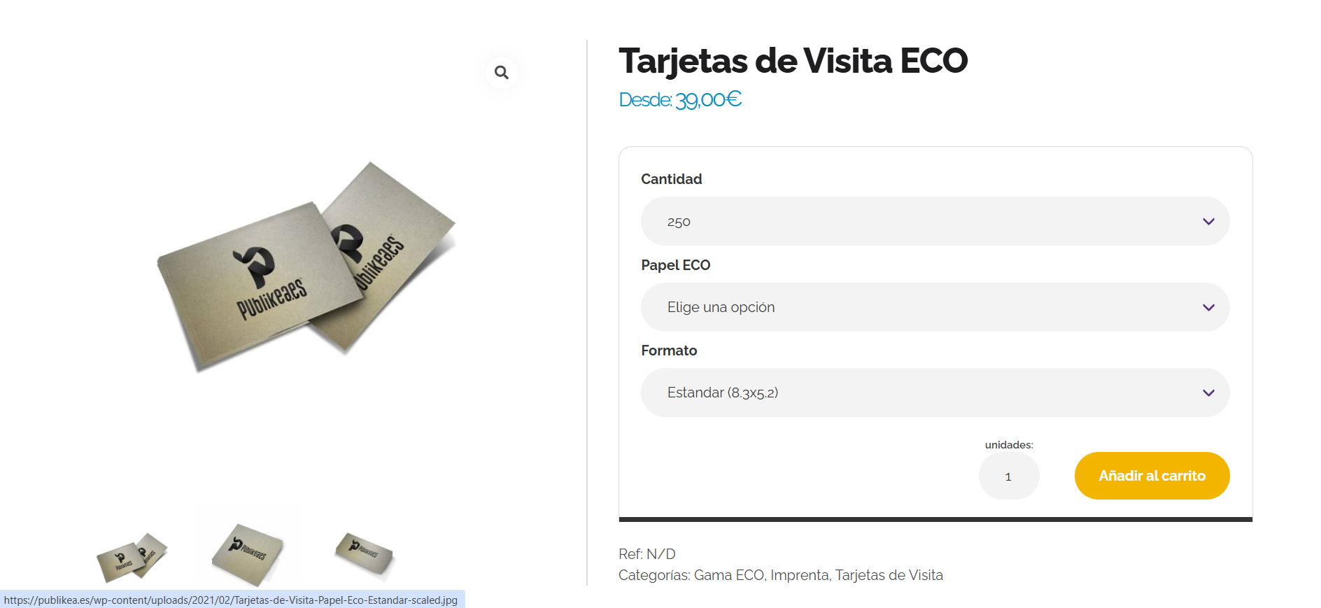 Tarjetas de Visita ECO